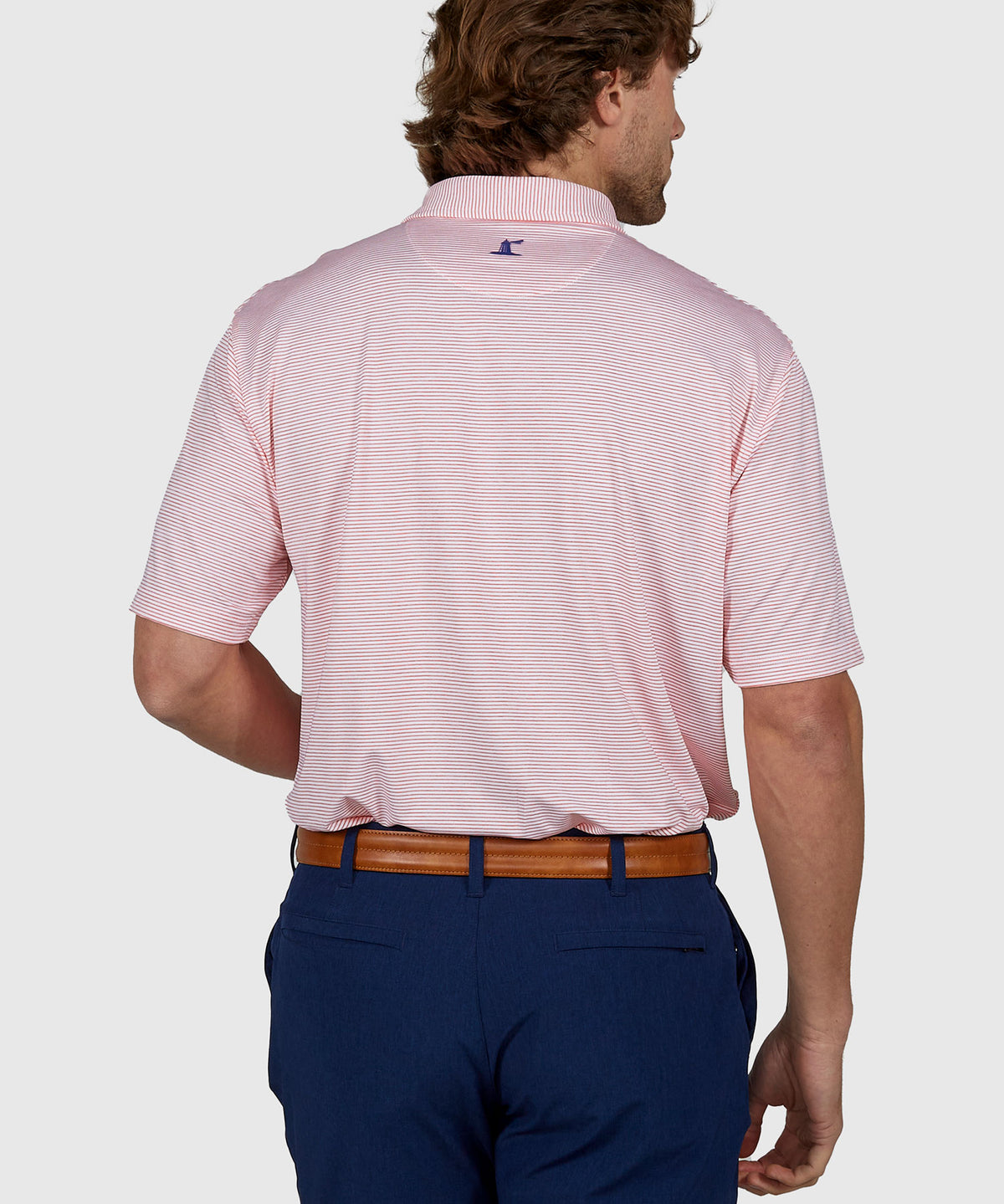 Westport Lifestyle Short Sleeve Performance Striped Polo Knit Shirt, Men's Big & Tall