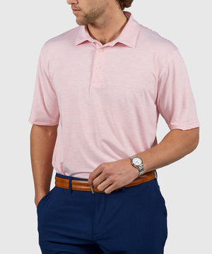 Westport Lifestyle Short Sleeve Performance Striped Polo Knit Shirt