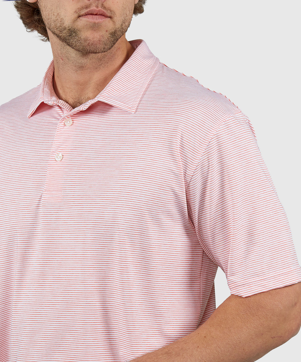Westport Lifestyle Short Sleeve Performance Striped Polo Knit Shirt, Men's Big & Tall