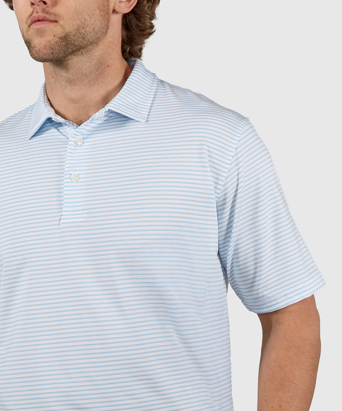 Westport Lifestyle Short Sleeve Performance Striped Polo Knit Shirt, Men's Big & Tall