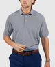 Westport Lifestyle Short Sleeve Performance Striped Polo Knit Shirt