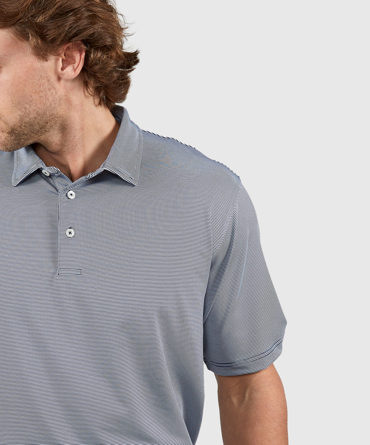 Westport Lifestyle Short Sleeve Performance Striped Polo Knit Shirt, Men's Big & Tall
