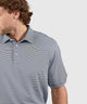 Westport Lifestyle Short Sleeve Performance Striped Polo Knit Shirt