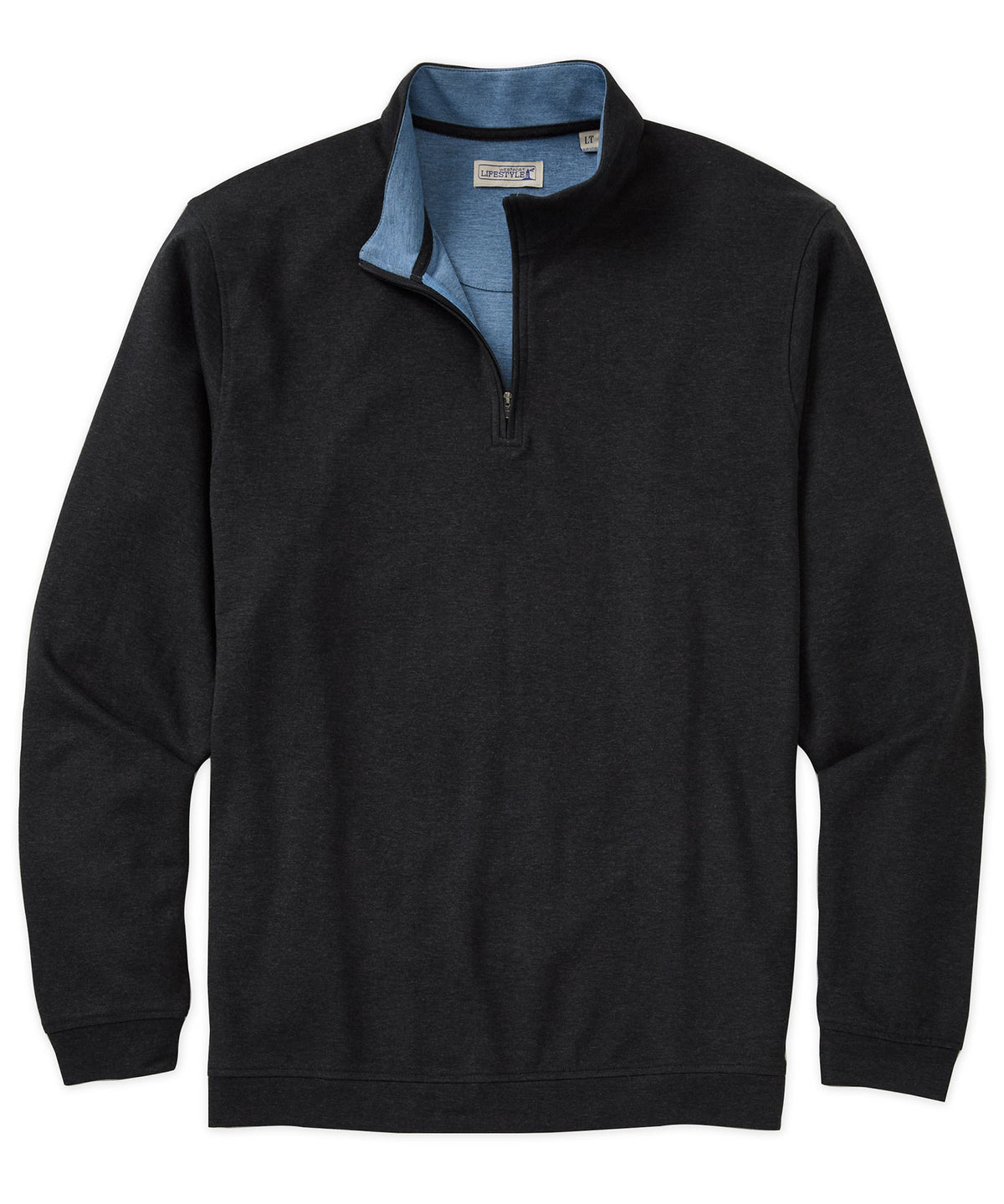 Westport Lifestyle Long Sleeve Interlock Knit Quarter Zip Pullover, Men's Big & Tall