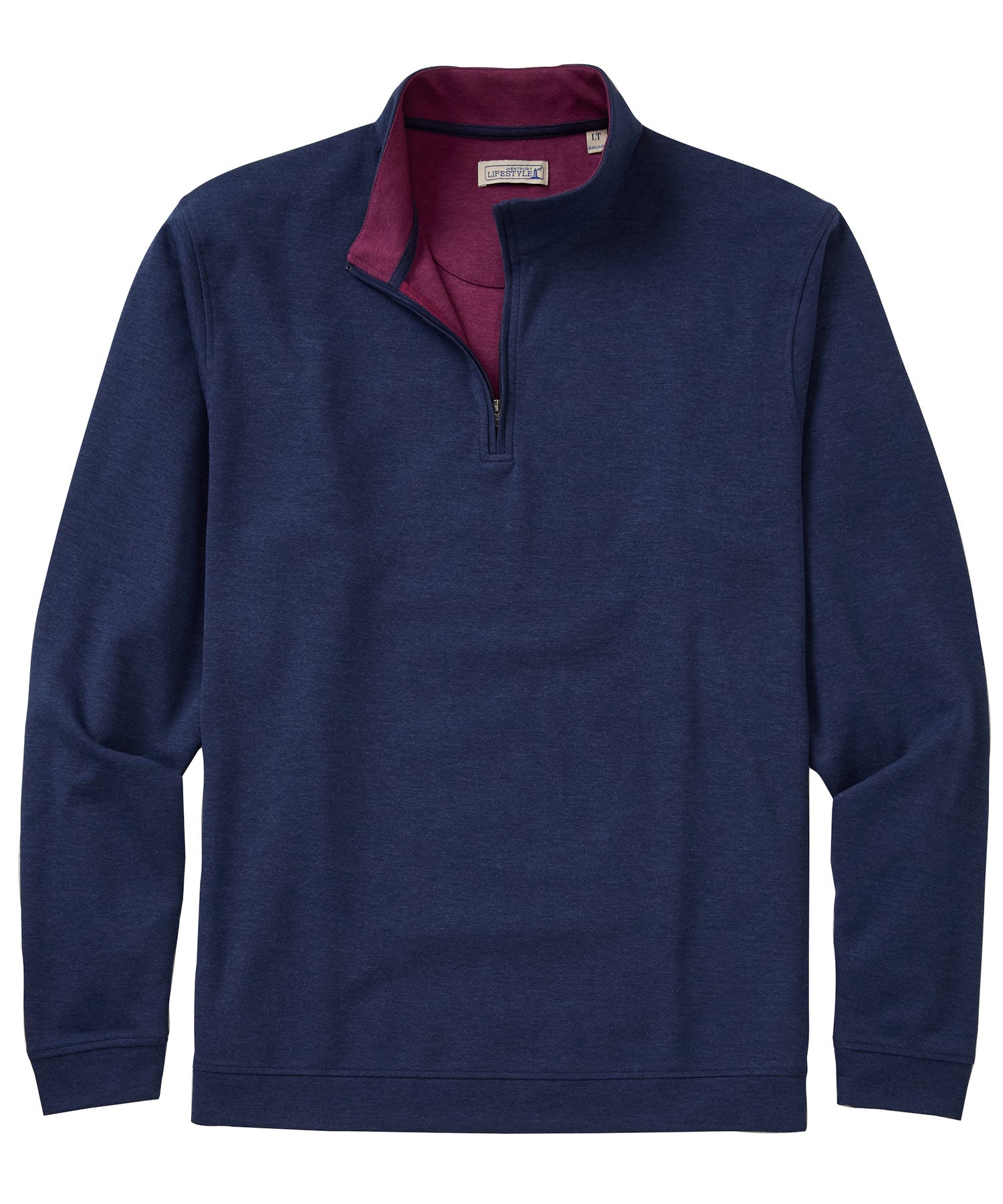 Westport Lifestyle Long Sleeve Interlock Knit Quarter Zip Pullover