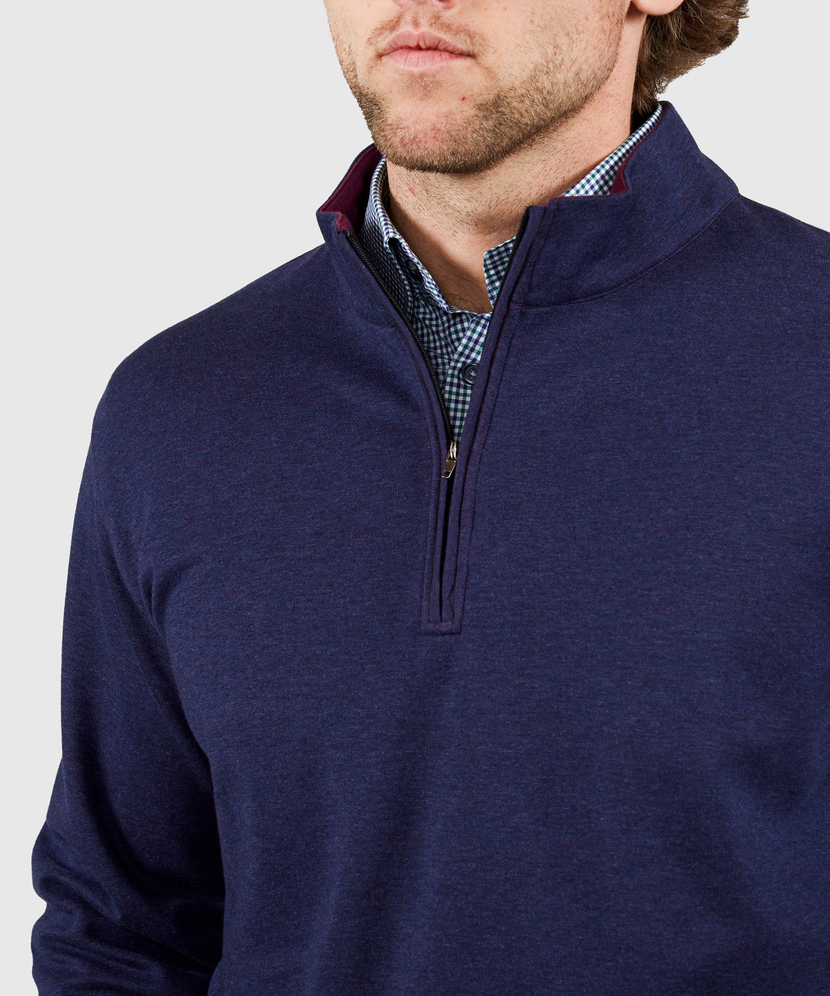 Westport Lifestyle Long Sleeve Interlock Knit Quarter Zip Pullover, Men's Big & Tall