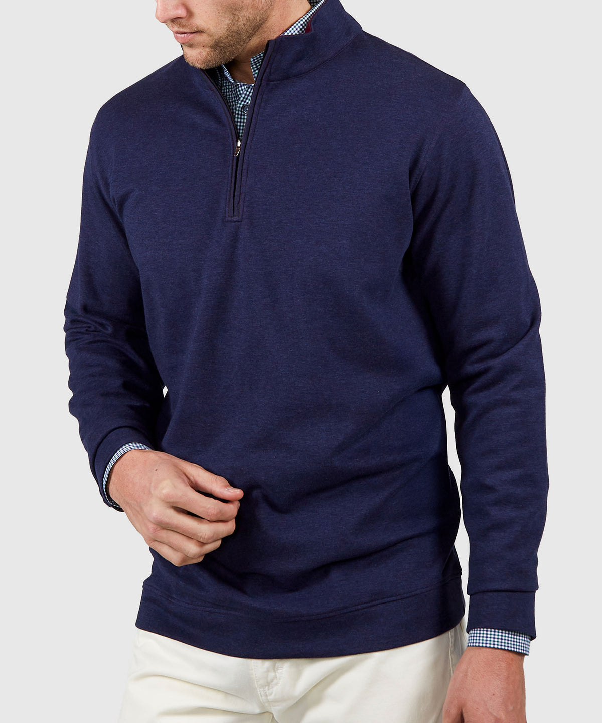 Westport Lifestyle Long Sleeve Interlock Knit Quarter Zip Pullover, Men's Big & Tall