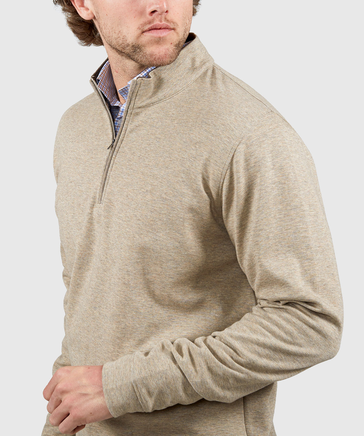 Westport Lifestyle Long Sleeve Interlock Knit Quarter Zip Pullover, Men's Big & Tall