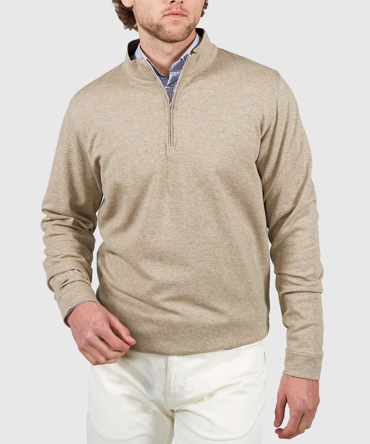 Westport Lifestyle Long Sleeve Interlock Knit Quarter Zip Pullover, Men's Big & Tall