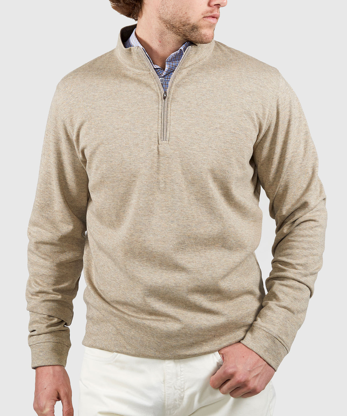 Westport Lifestyle Long Sleeve Interlock Knit Quarter Zip Pullover, Men's Big & Tall