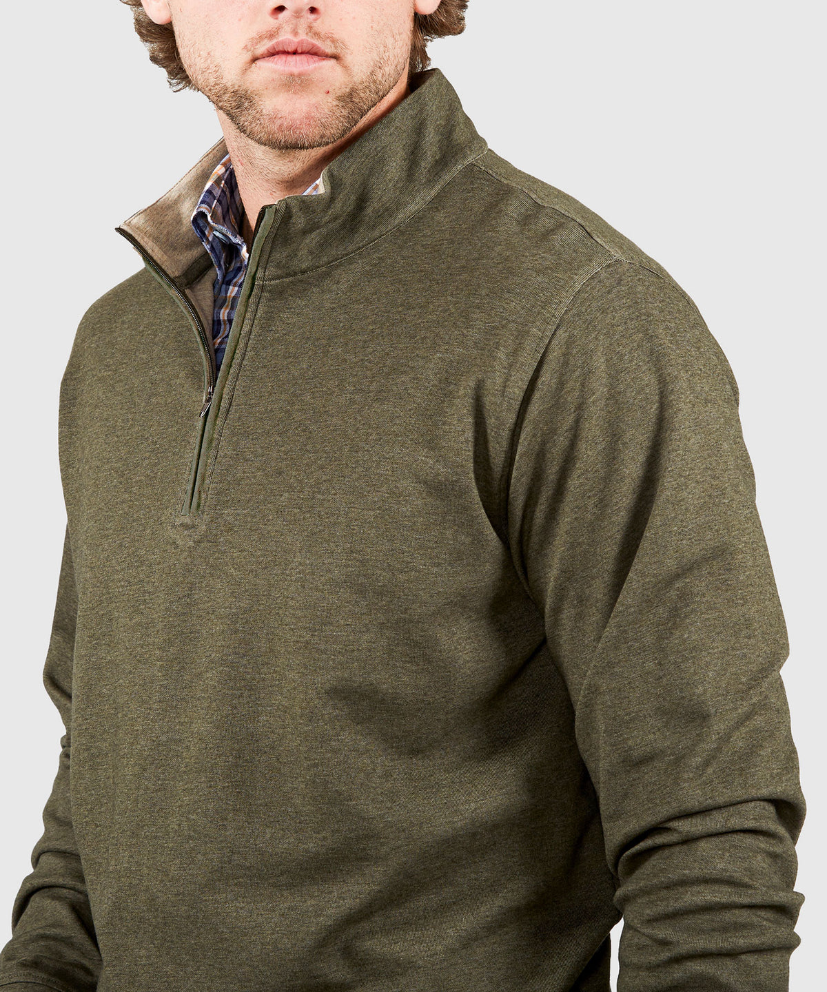 Westport Lifestyle Long Sleeve Interlock Knit Quarter Zip Pullover, Men's Big & Tall