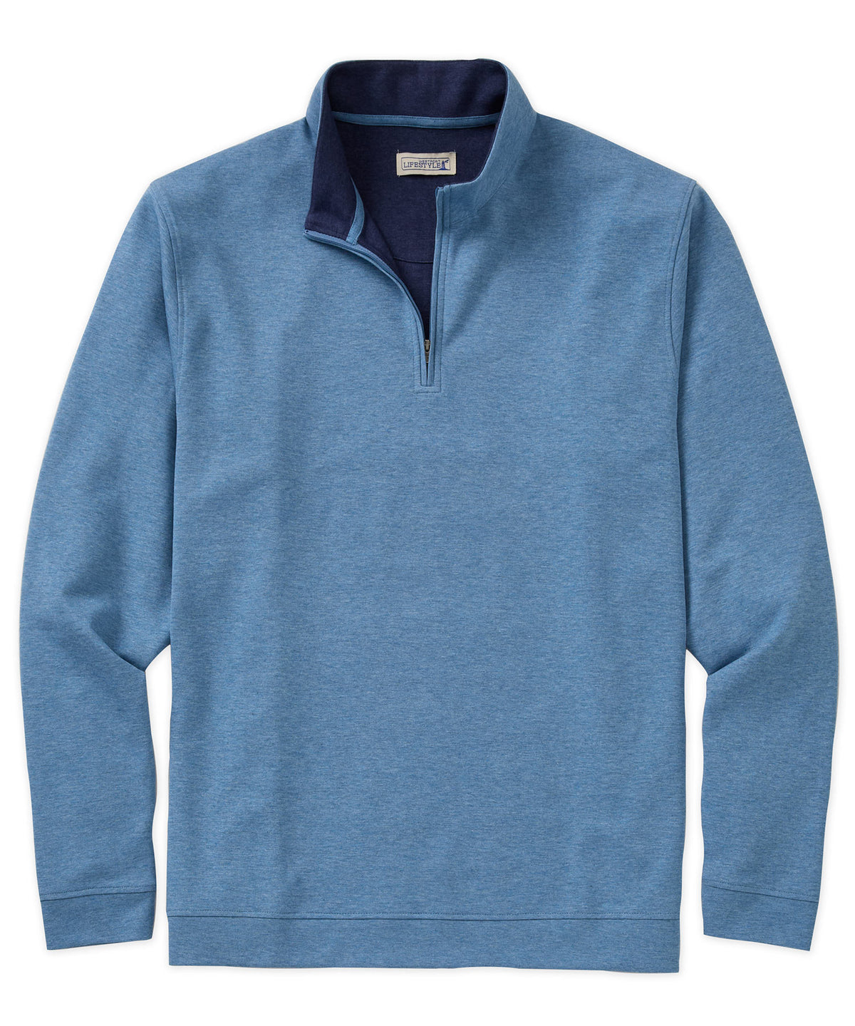 Westport Lifestyle Long Sleeve Interlock Knit Quarter Zip Pullover, Men's Big & Tall