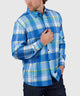 Westport No-Tuck Long Sleeve Button Down Collar Stretch Performance Plaid Sport Shirt
