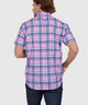 Westport No-Tuck Short Sleeve Button Down Collar Stretch Performance Plaid Sport Shirt