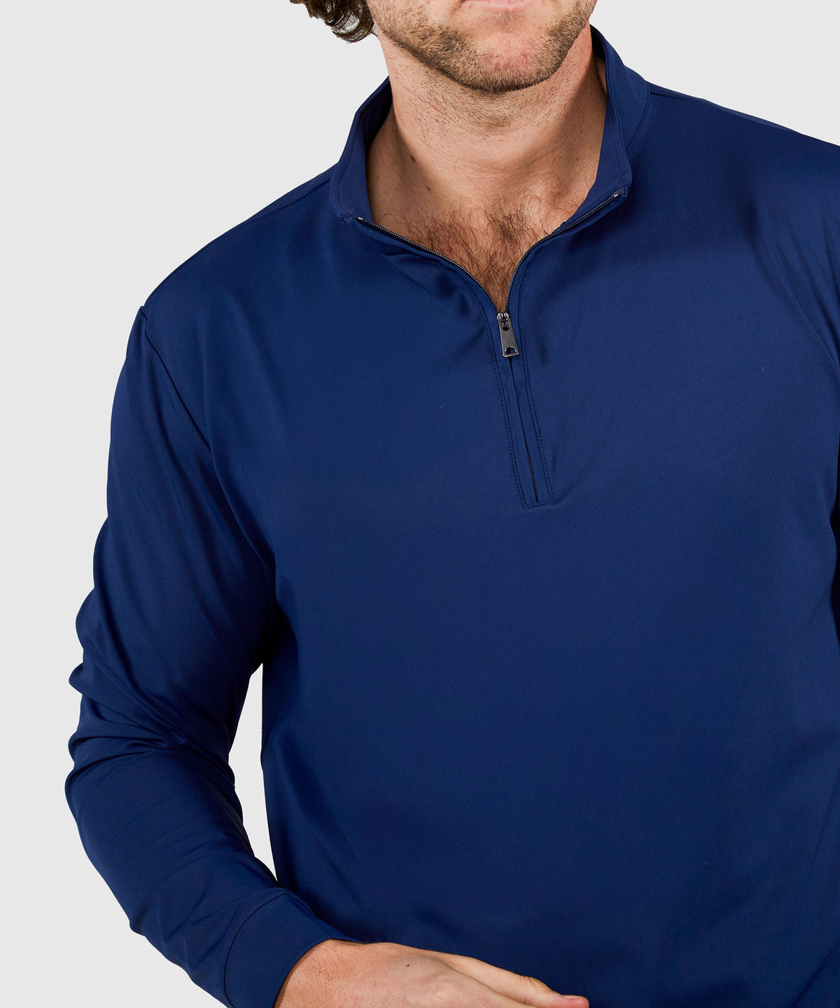 Westport No-Tuck Long Sleeve Stretch Performance Quarter Zip Pullover, Men's Big & Tall