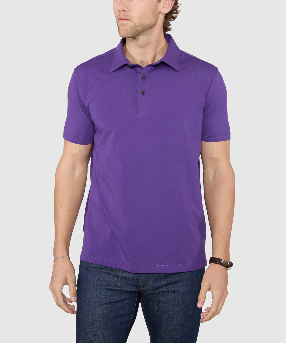 Westport No-Tuck Short Sleeve Cotton Performance Stretch Polo Knit Shirt, Men's Big & Tall