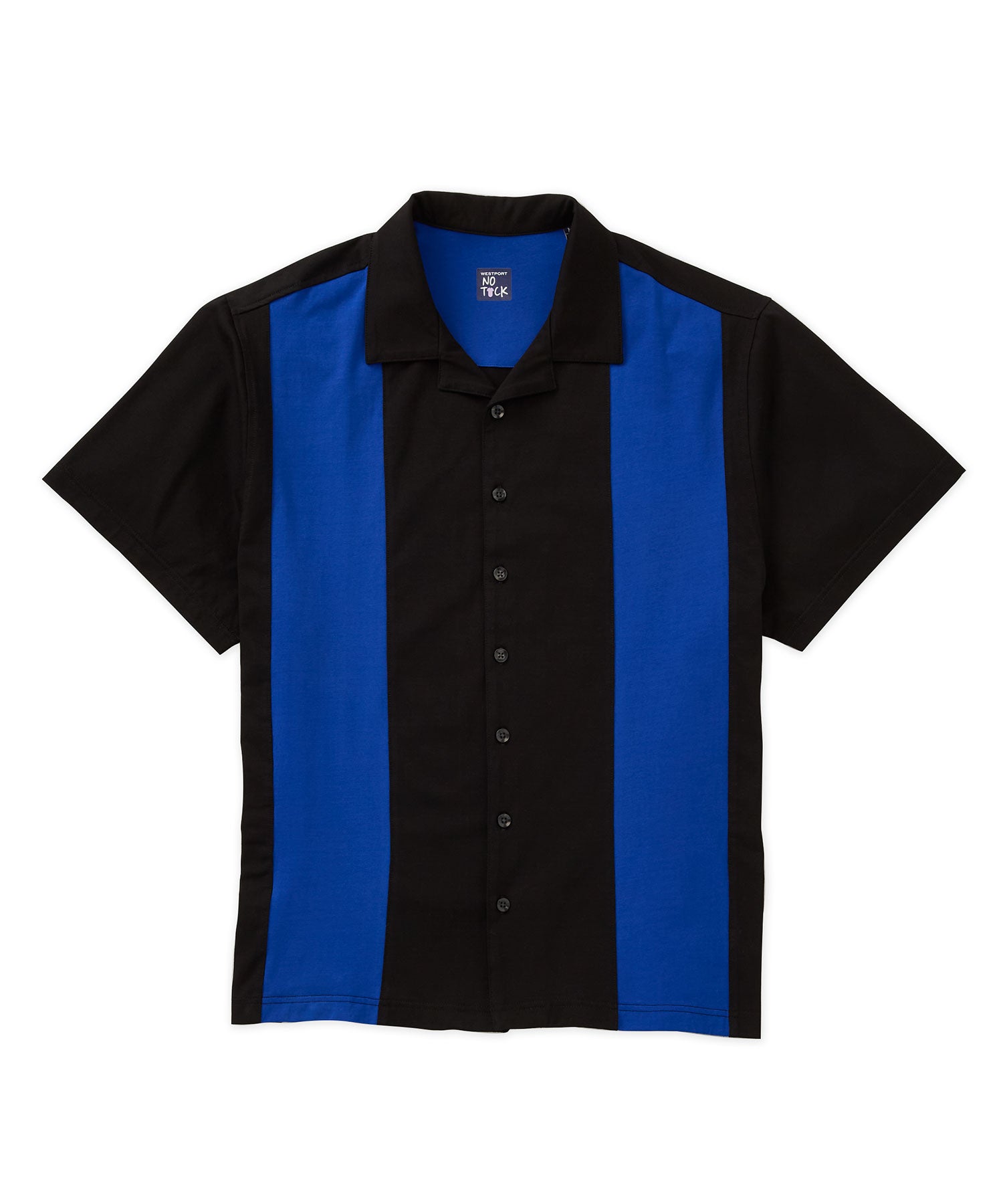 Westport No-Tuck Short Sleeve Cotton Performance Stretch Retro Shirt, Men's Big & Tall