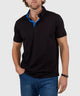 Westport No-Tuck Short Sleeve Cotton Performance Contrast Trim Placket Polo Knit Shirt