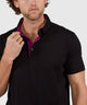 Westport No-Tuck Short Sleeve Cotton Performance Contrast Trim Placket Polo Knit Shirt