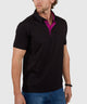 Westport No-Tuck Short Sleeve Cotton Performance Contrast Trim Placket Polo Knit Shirt