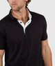 Westport No-Tuck Short Sleeve Cotton Performance Contrast Trim Placket Polo Knit Shirt