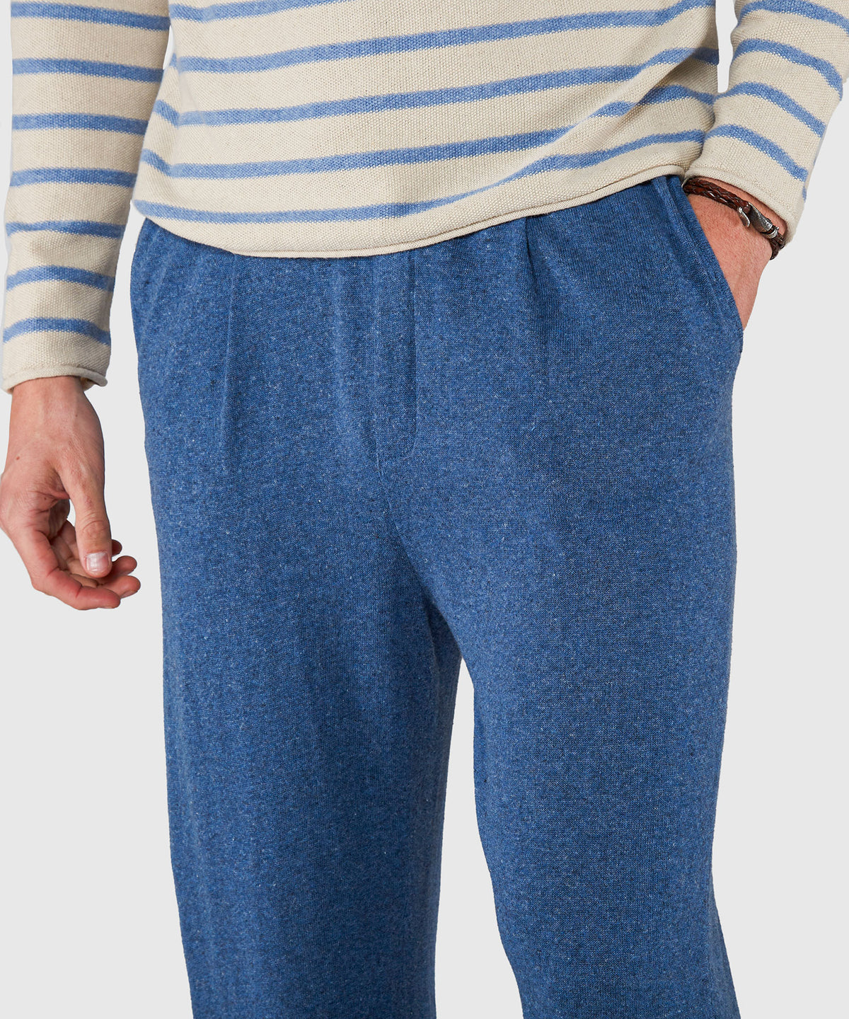 Westport Black Linen-Cotton Knit Pants, Men's Big & Tall