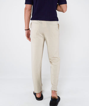 Westport Black Linen-Cotton Knit Pants