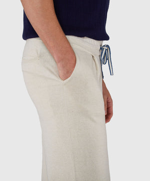 Westport Black Linen-Cotton Knit Pants