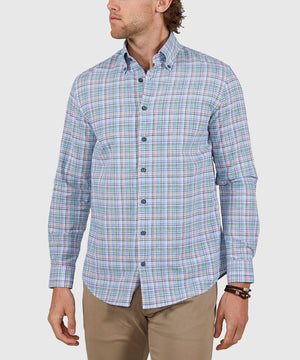 Westport Black Long Sleeve Button Down Collar Plaid Sport Shirt