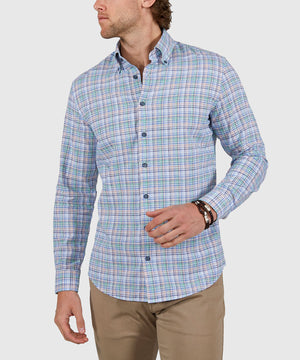 Westport Black Long Sleeve Button Down Collar Plaid Sport Shirt