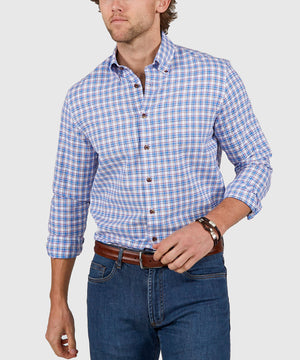 Westport Black Long Sleeve Button Down Collar Plaid Sport Shirt
