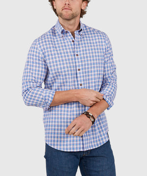 Westport Black Long Sleeve Button Down Collar Plaid Sport Shirt