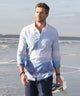 Westport Black Long Sleeve Indigo Washed Cotton-Linen Sport Shirt
