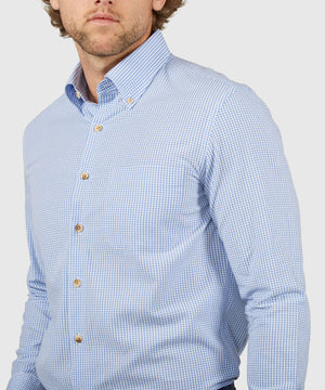 Westport Lifestyle Long Sleeve Button Down Collar Gingham Sport Shirt