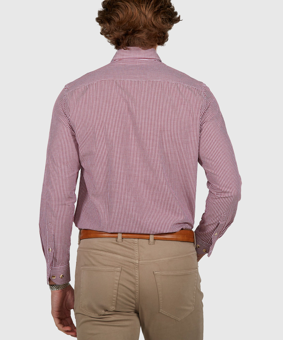 Westport Lifestyle Long Sleeve Button Down Collar Gingham Sport Shirt, Men's Big & Tall