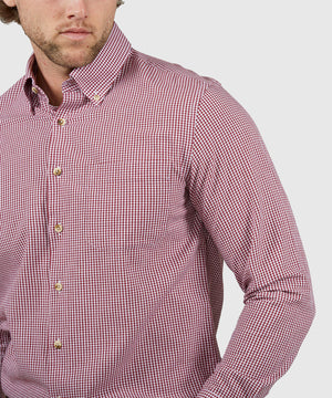 Westport Lifestyle Long Sleeve Button Down Collar Gingham Sport Shirt
