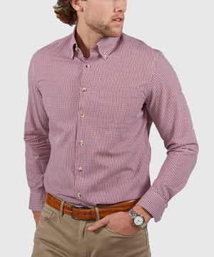 Westport Lifestyle Long Sleeve Button Down Collar Gingham Sport Shirt