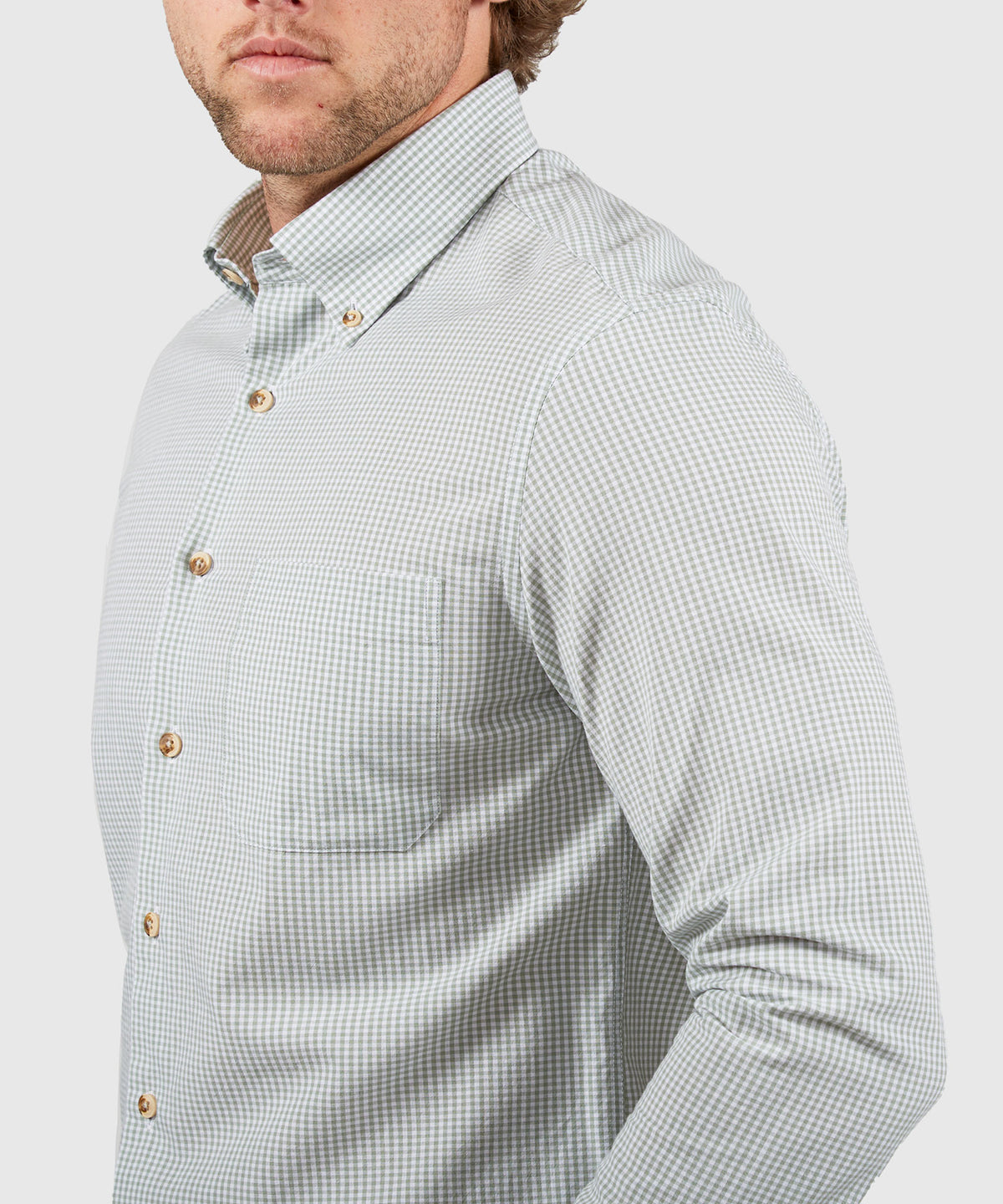 Westport Lifestyle Long Sleeve Button Down Collar Gingham Sport Shirt, Men's Big & Tall