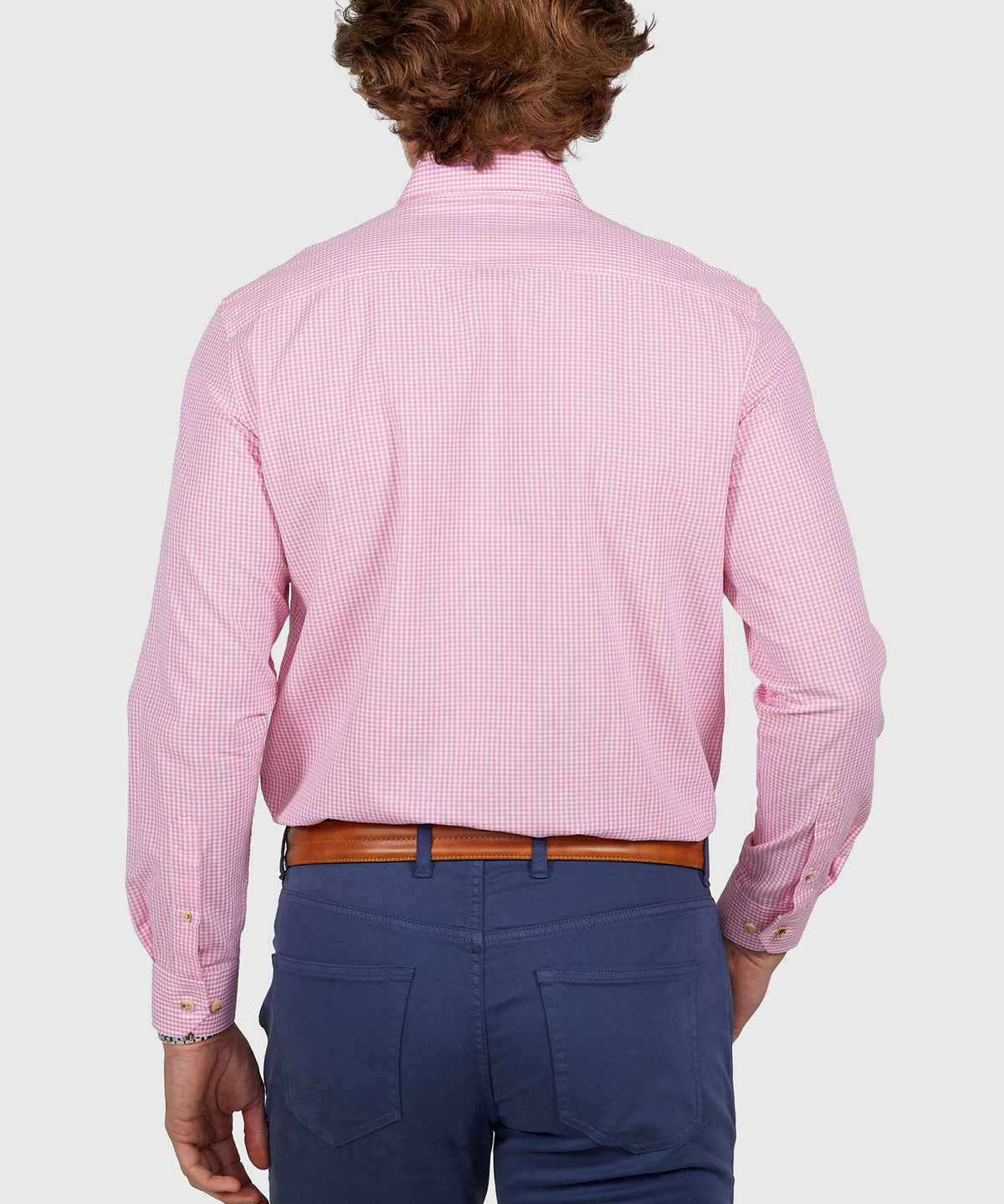 Westport Lifestyle Long Sleeve Button Down Collar Gingham Sport Shirt, Men's Big & Tall