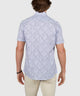 Westport Black Short Sleeve Semi Spread Button Under Collar Print Sport Shirt