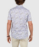Westport Black Short Sleeve Semi Spread Button Under Collar Print Sport Shirt