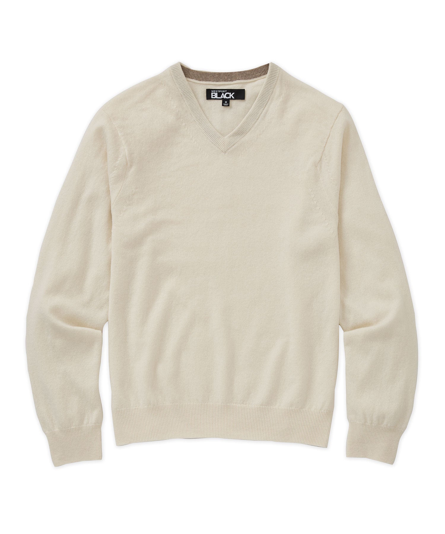 Westport Black Long Sleeve Riviera V-Neck Sweater Pullover, Men's Big & Tall