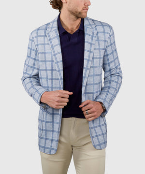 Westport Black Sonoma Two-Button Side-Vent Plaid Sport Coat