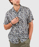 Westport Black Geo Print Short Sleeve Linen Camp Shirt