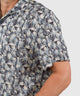 Westport Black Geo Print Short Sleeve Linen Camp Shirt