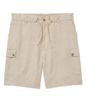 Westport Black Southport Linen Drawcord Cargo Short