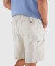 Westport Black Southport Linen Drawcord Cargo Short