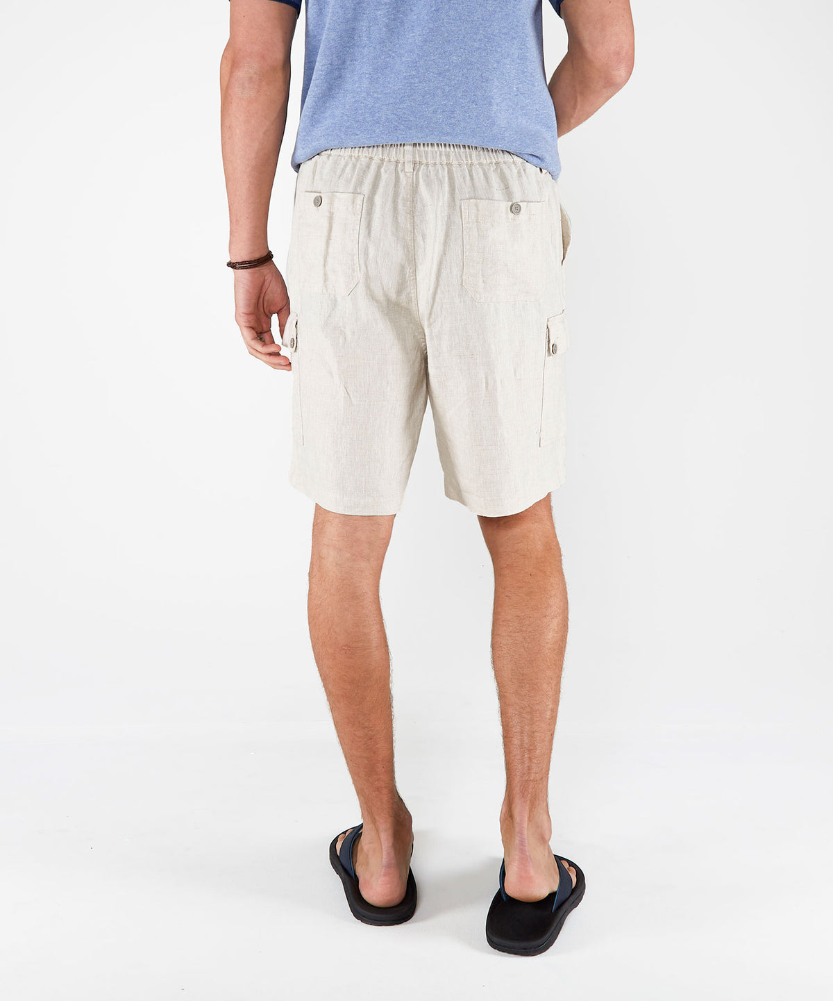 Westport Black Southport Linen Drawcord Cargo Short, Men's Big & Tall