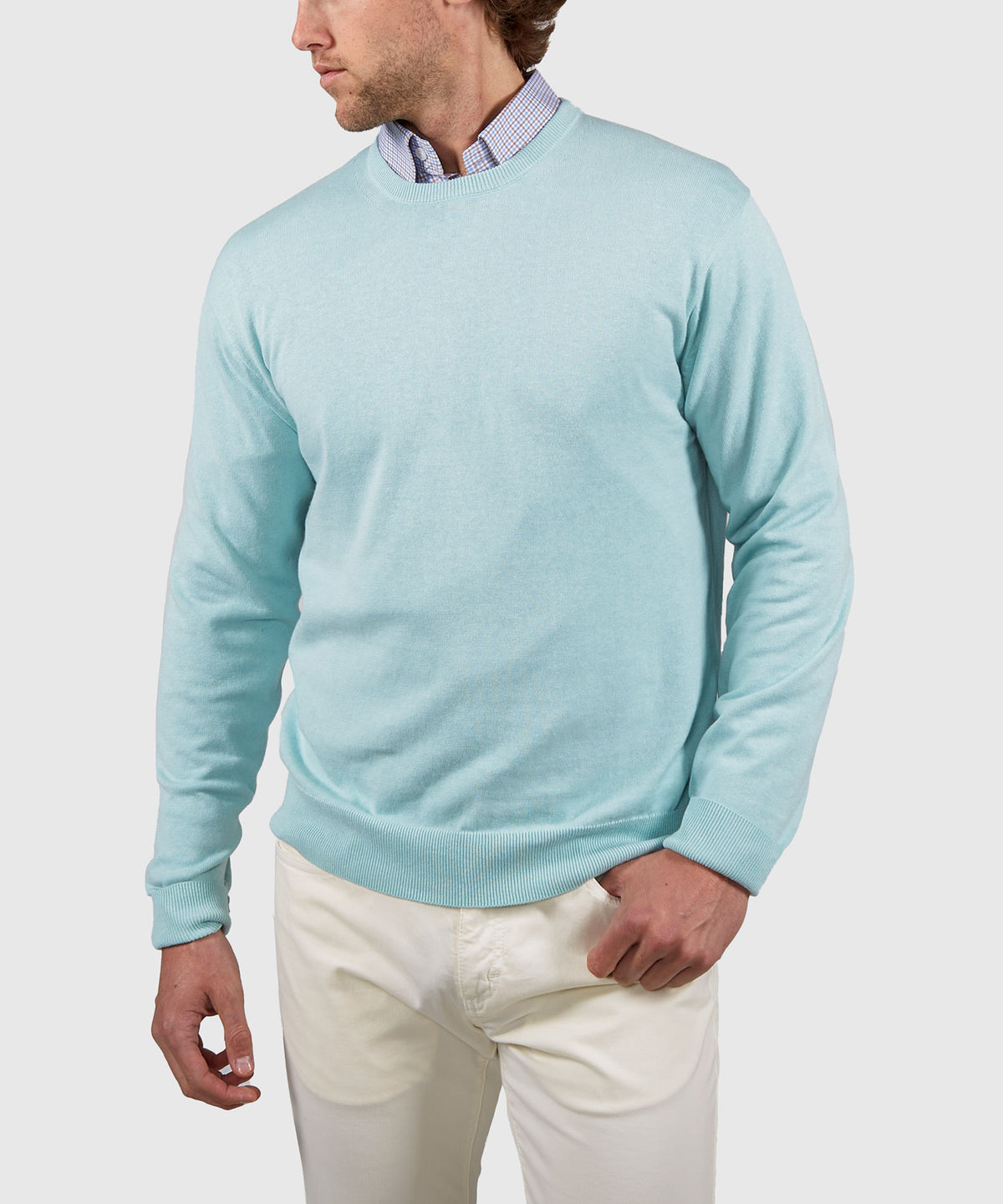 Westport Black Summer Saltwater Crew Neck Sweater Pullover, Men's Big & Tall