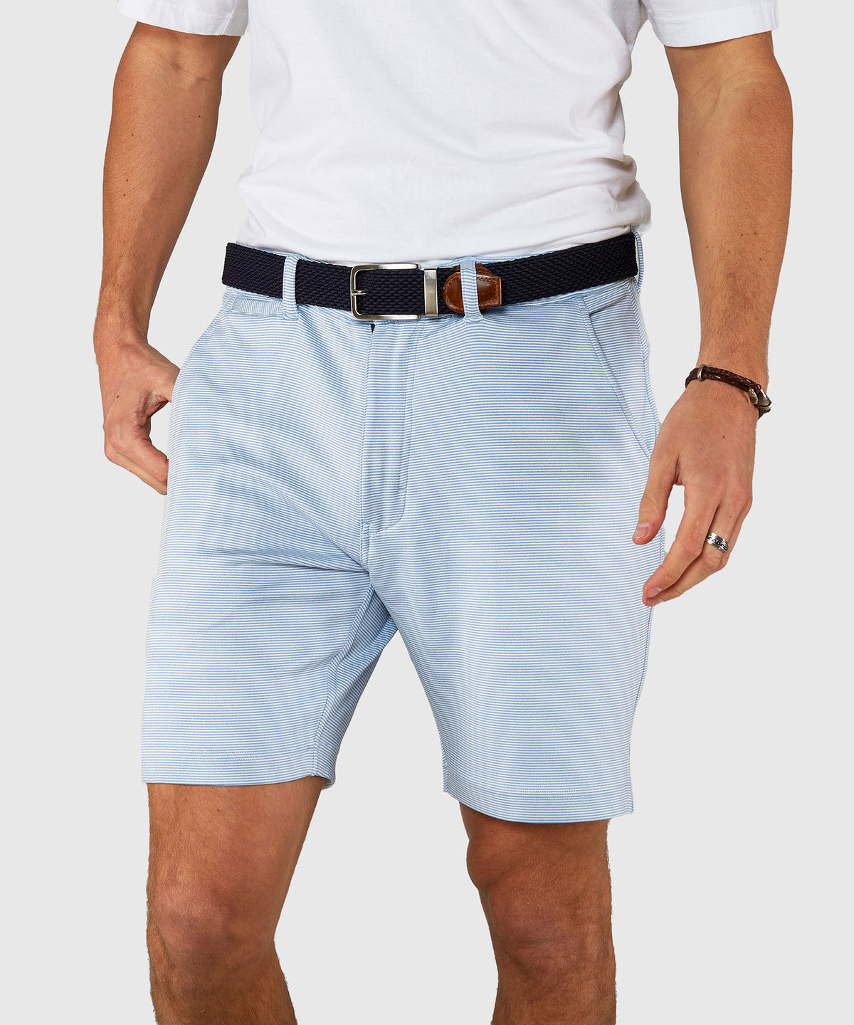 Westport Black Newport Knit Flat Front Performance Shorts, Men's Big & Tall